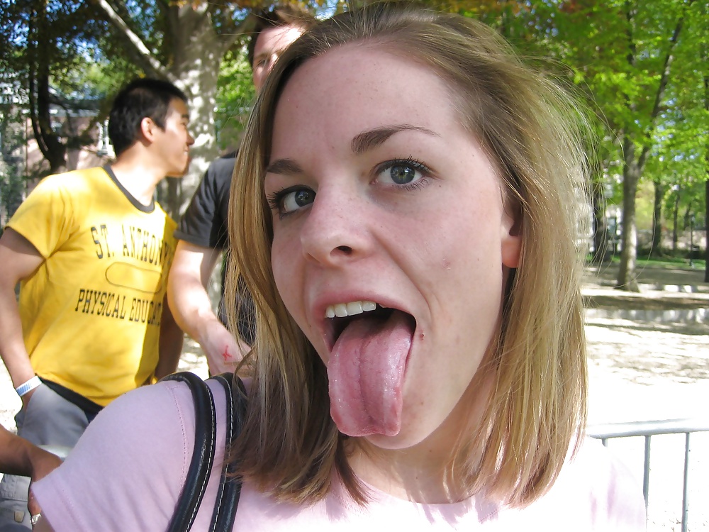 Tongue out girl erotic pics