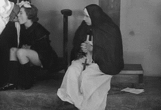 strange priest and nun spank and blowjob with teen girl