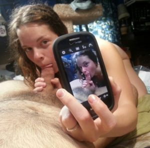 girl sucking dick selfie camera phone